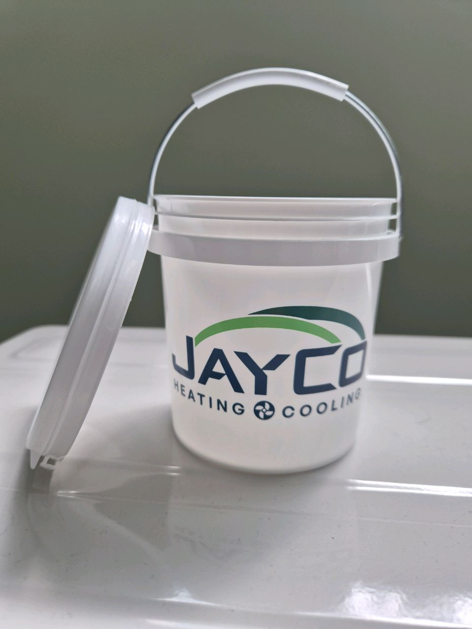 JayCo Mini Bucket with Lid - 16 oz - White